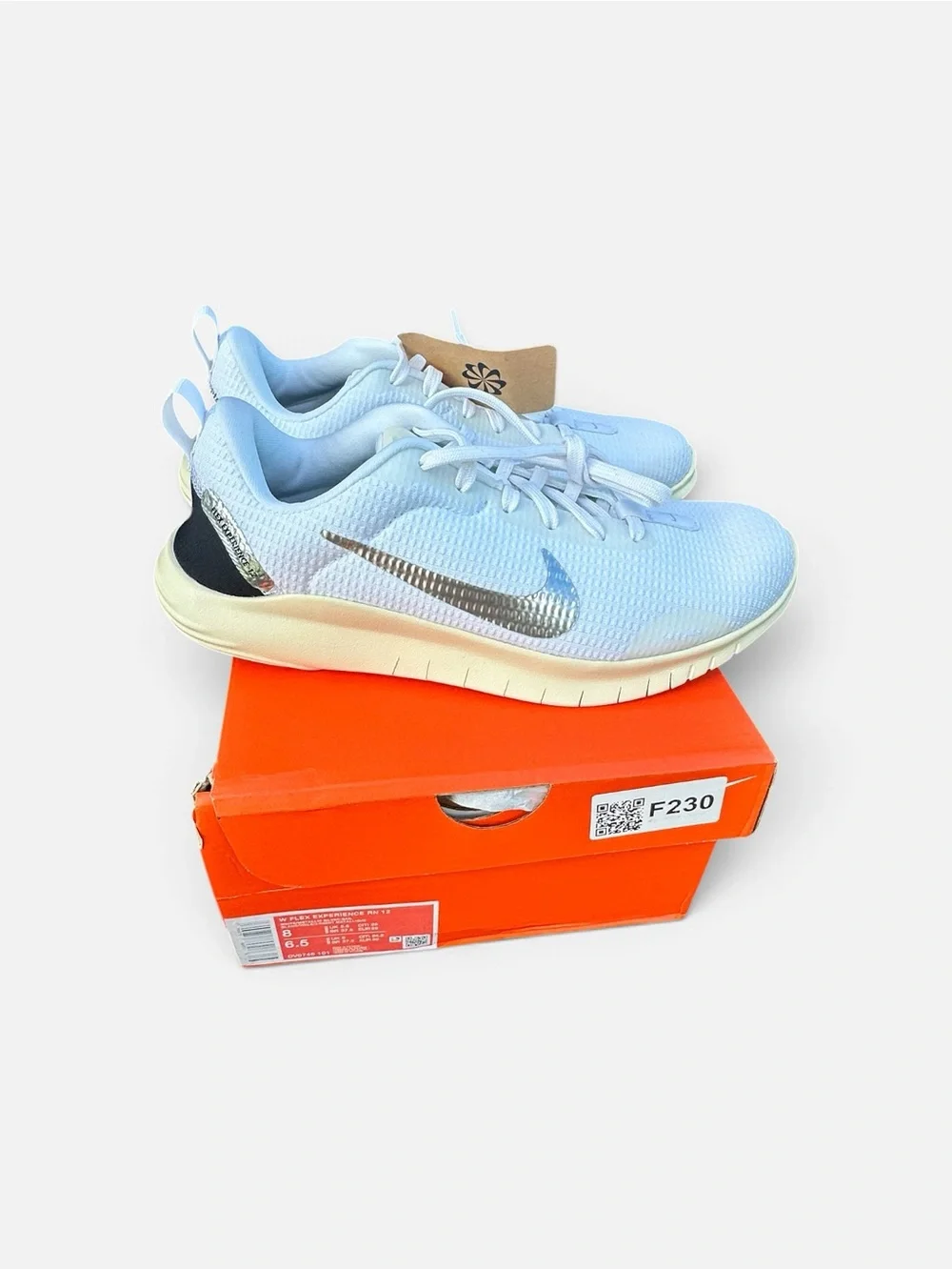 Nike Athletic Sneakers in cream with Black Swoosh